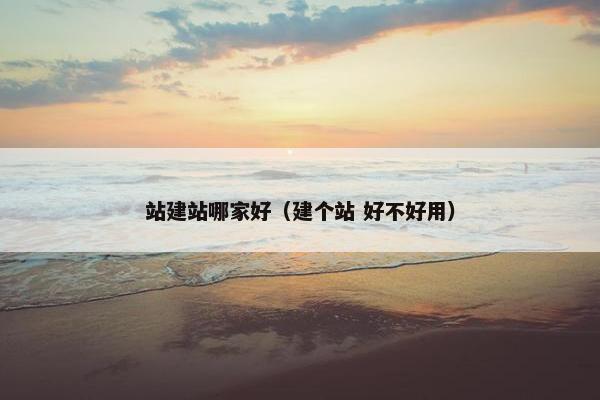 站建站哪家好（建个站 好不好用）