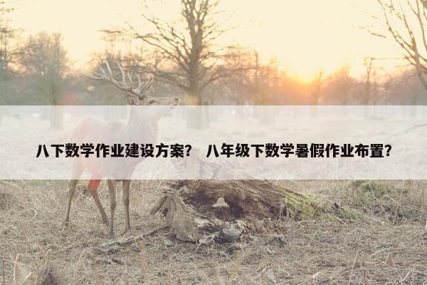 八下数学作业建设方案？ 八年级下数学暑假作业布置？