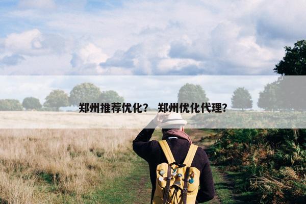 郑州推荐优化？ 郑州优化代理？