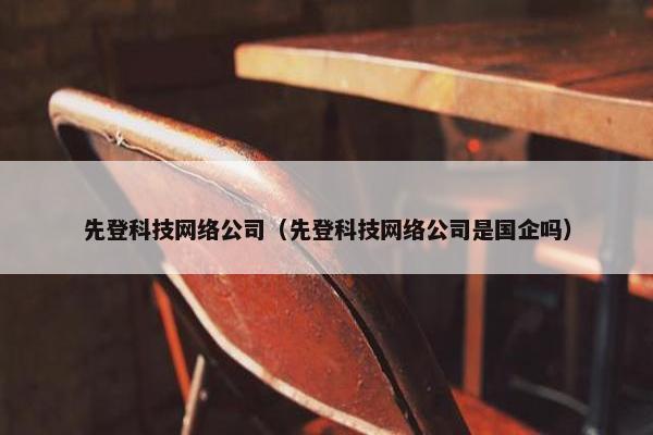 先登科技网络公司（先登科技网络公司是国企吗）