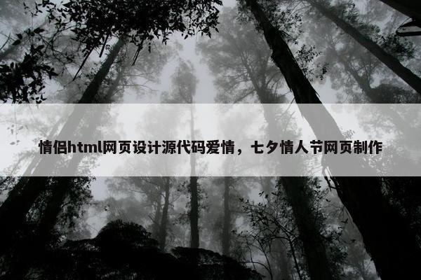 情侣html网页设计源代码爱情，七夕情人节网页制作