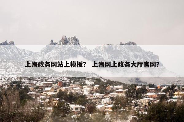 上海政务网站上模板？ 上海网上政务大厅官网？