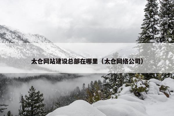 太仓网站建设总部在哪里（太仓网络公司）
