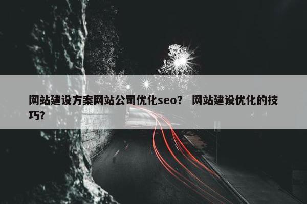 网站建设方案网站公司优化seo？ 网站建设优化的技巧？