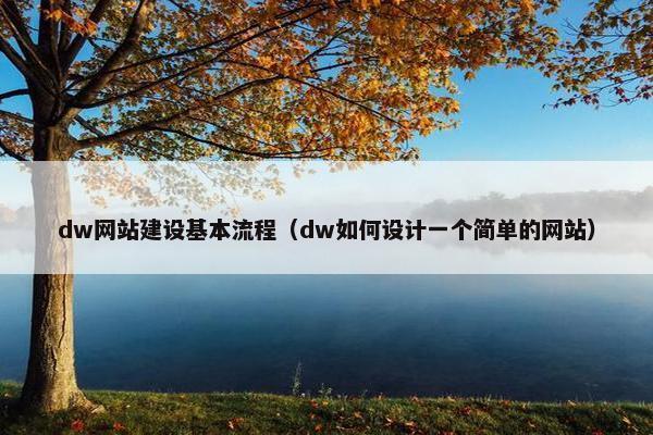 dw网站建设基本流程（dw如何设计一个简单的网站）