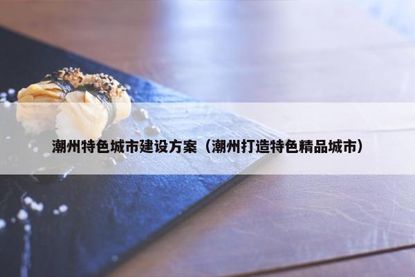潮州特色城市建设方案（潮州打造特色精品城市）