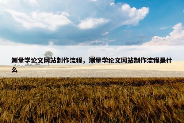 测量学论文网站制作流程，测量学论文网站制作流程是什么