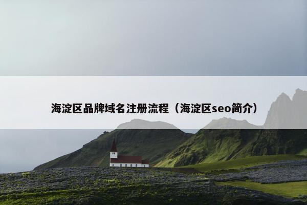 海淀区品牌域名注册流程（海淀区seo简介）