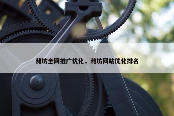 潍坊全网推广优化，潍坊网站优化排名