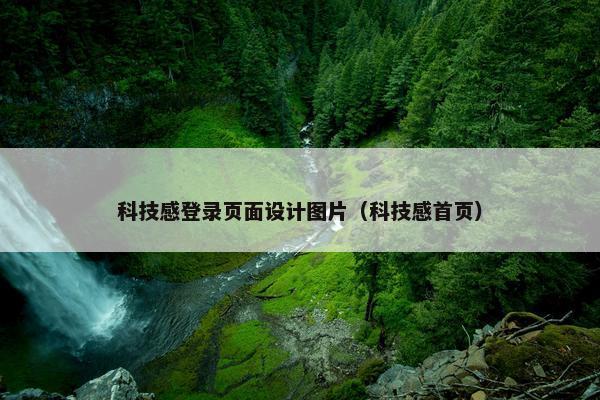 科技感登录页面设计图片（科技感首页）