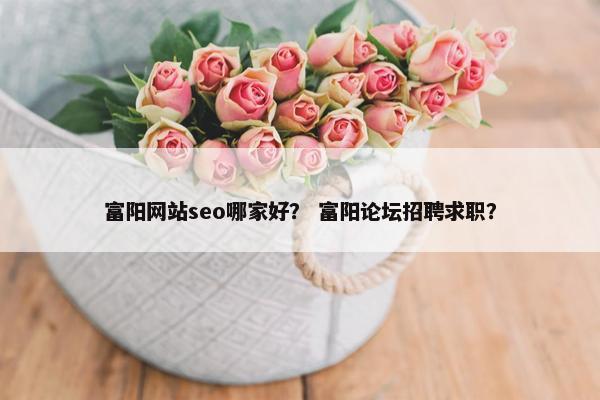 富阳网站seo哪家好？ 富阳论坛招聘求职？
