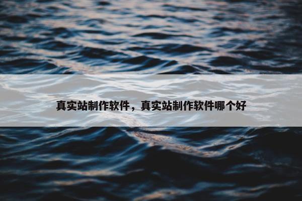真实站制作软件，真实站制作软件哪个好