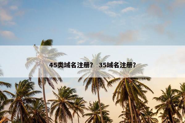 45类域名注册？ 35域名注册？
