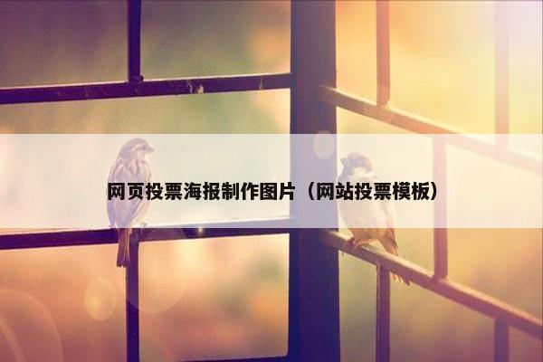 网页投票海报制作图片（网站投票模板）