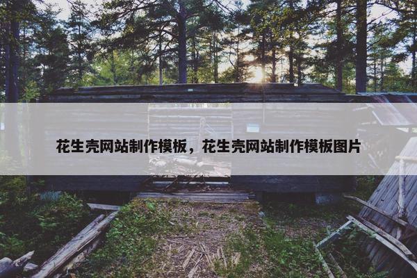 花生壳网站制作模板，花生壳网站制作模板图片