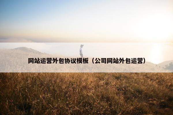 网站运营外包协议模板（公司网站外包运营）