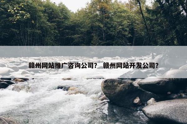 赣州网站推广咨询公司？ 赣州网站开发公司？