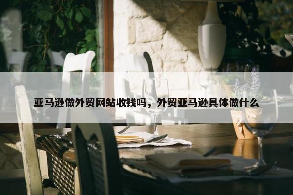 亚马逊做外贸网站收钱吗，外贸亚马逊具体做什么