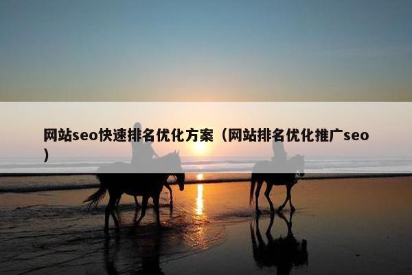 网站seo快速排名优化方案（网站排名优化推广seo）