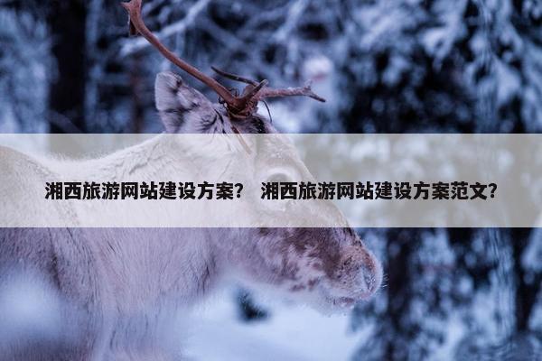 湘西旅游网站建设方案？ 湘西旅游网站建设方案范文？