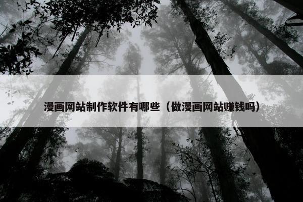 漫画网站制作软件有哪些（做漫画网站赚钱吗）