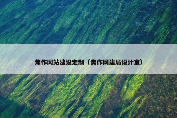 焦作网站建设定制（焦作网建局设计室）
