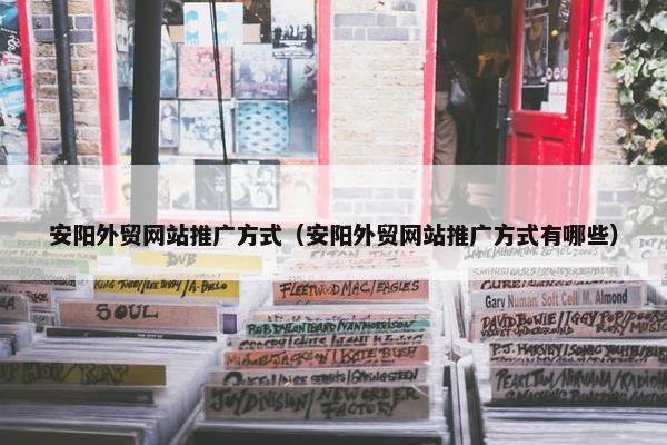 安阳外贸网站推广方式（安阳外贸网站推广方式有哪些）