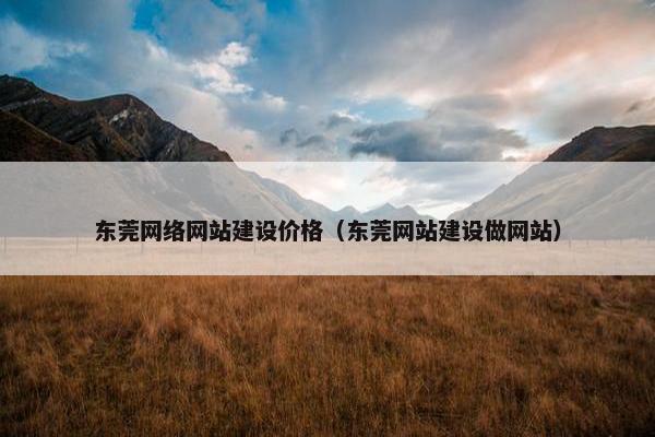 东莞网络网站建设价格（东莞网站建设做网站）