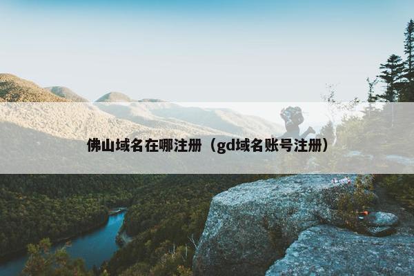 佛山域名在哪注册（gd域名账号注册）