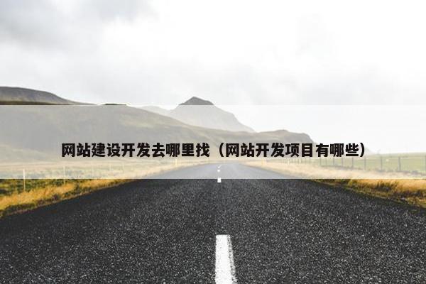 网站建设开发去哪里找（网站开发项目有哪些）