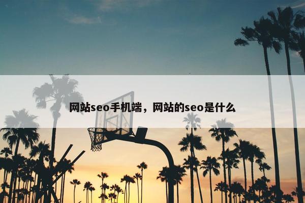网站seo手机端，网站的seo是什么