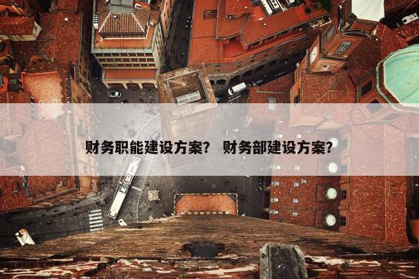财务职能建设方案？ 财务部建设方案？