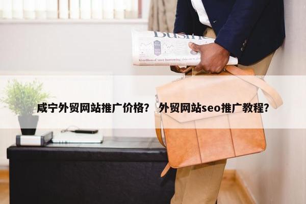 咸宁外贸网站推广价格？ 外贸网站seo推广教程？