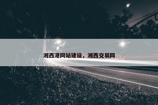 湘西港网站建设，湘西交易网