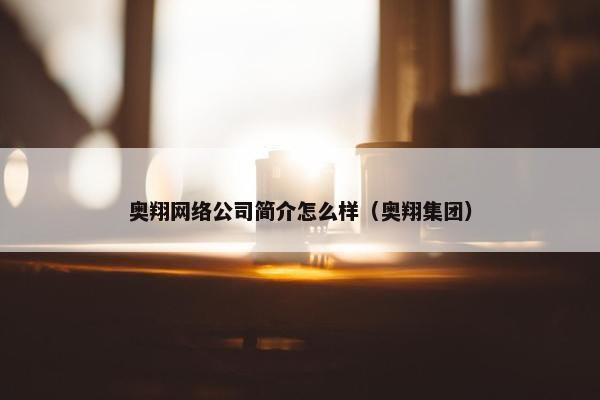 奥翔网络公司简介怎么样（奥翔集团）
