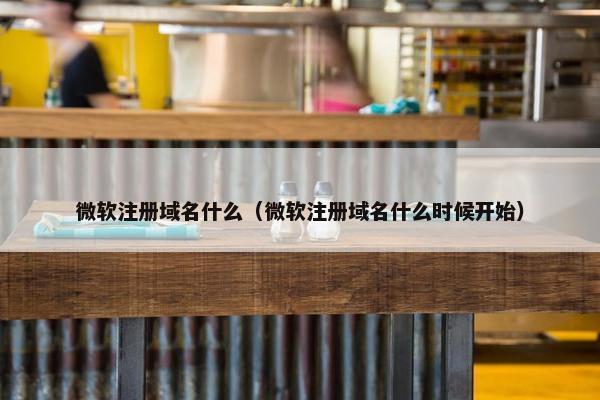 微软注册域名什么（微软注册域名什么时候开始）