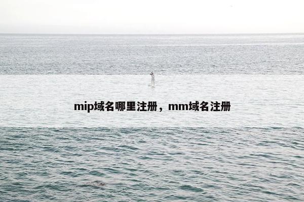 mip域名哪里注册，mm域名注册