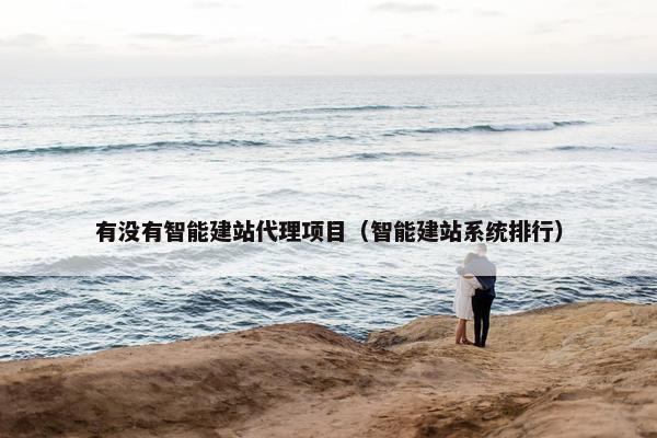 有没有智能建站代理项目（智能建站系统排行）