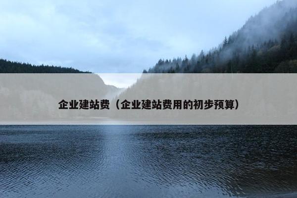 企业建站费（企业建站费用的初步预算）