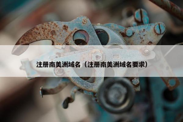 注册南美洲域名（注册南美洲域名要求）