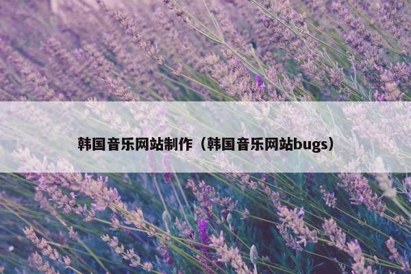 韩国音乐网站制作（韩国音乐网站bugs）