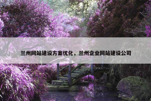 兰州网站建设方案优化，兰州企业网站建设公司