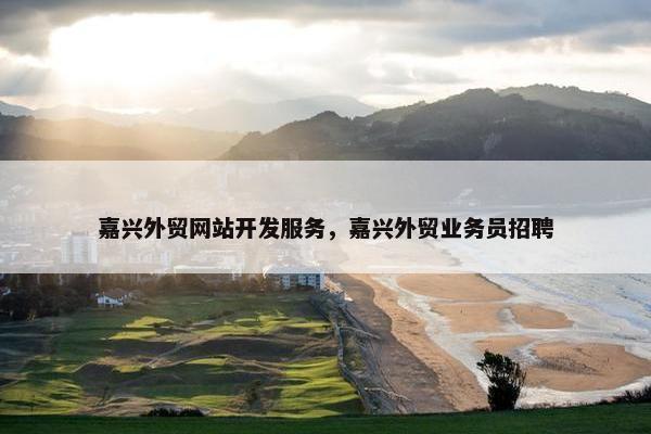嘉兴外贸网站开发服务，嘉兴外贸业务员招聘