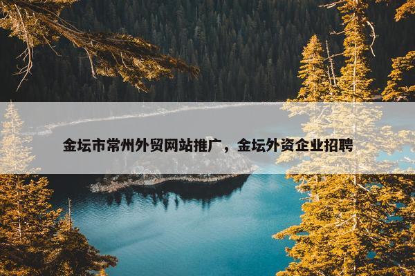 金坛市常州外贸网站推广，金坛外资企业招聘
