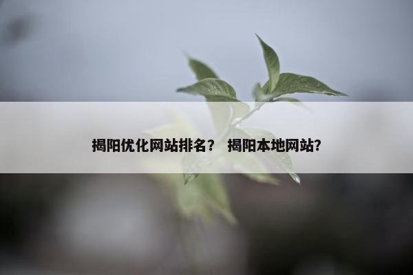 揭阳优化网站排名？ 揭阳本地网站？