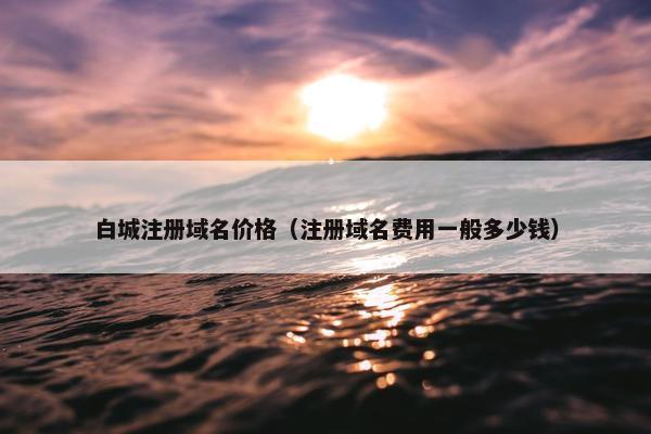 白城注册域名价格（注册域名费用一般多少钱）
