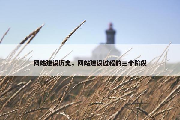 网站建设历史，网站建设过程的三个阶段