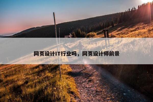 网页设计IT行业吗，网页设计师前景