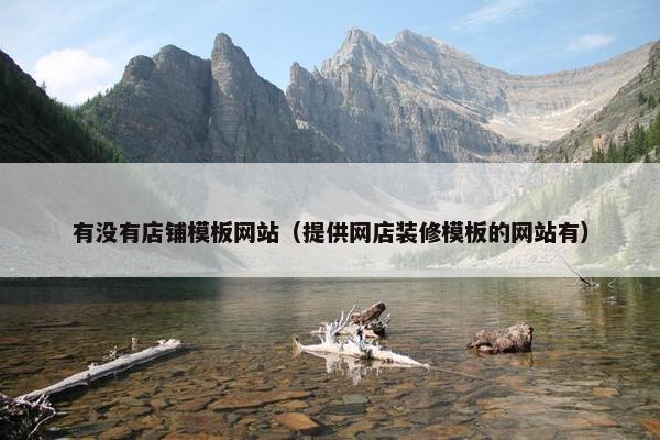有没有店铺模板网站（提供网店装修模板的网站有）