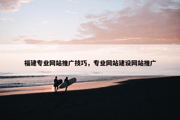 福建专业网站推广技巧，专业网站建设网站推广